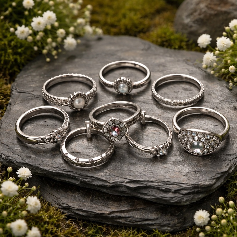 NWT Ring set from Primark, consisting of 8 rings so pretty!